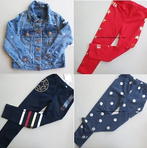 Gap Girls Size 4 Jean Jacket & Leggings $125 Retail - New w/o Tag Red Blue - Picture 1 of 6