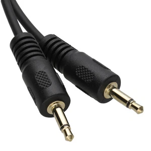 Mono 3.5mm Klinkenstecker Auf Stecker Kabel 2m Gold - Bild 1 von 5