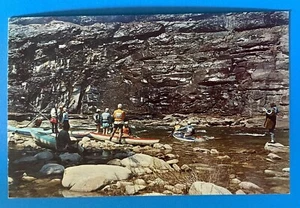 Forksville PA Pennsylvania White Water Canoe Race Worlds End Park Postcard - Picture 1 of 2