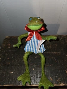 Vtg Annalee Mobilitee Doll Frog Toad Gingham Shorts Bendable 8" 1969 - Bild 1 von 5