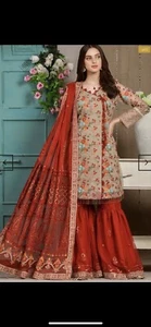 Asian Ladies Indian Pakistani Wedding/Party Dress Outfit With Duppatta D - Picture 1 of 1