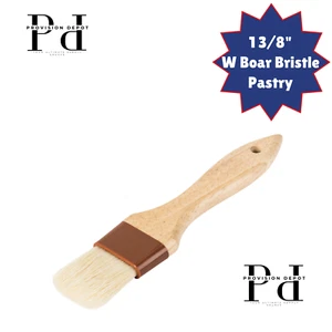 1 3/8-Inches Wide Boar Bristle Pastry / Basting Brush with Wood Handle - Picture 1 of 3