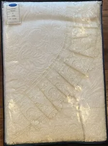 NUOVO Coverlet Alfa Ricami Cucito a Mano Fine ITALIANO Fatto a Mano Matrimoniale Taglia OOAK - Foto 1 di 7