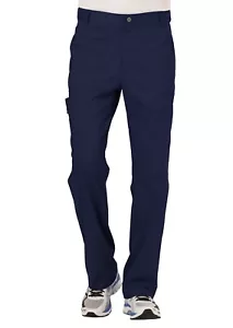 Cherokee Navy Men’s Zip Fly Cargo Scrub Pants Size Medium Length Short - Picture 1 of 4