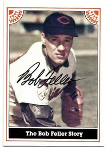1983 ASA THE BOB FELLER STORY -  AUTHENTIC AUTOGRAPH CARD - #'D 49/2000