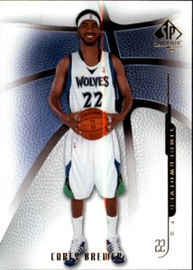 2008-09 SP Authentic Minnesota Timberwolves Basketball Card #8 Corey Brewer