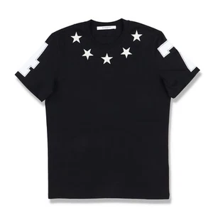 Givenchy Black and White Felt Stars T-Shirt | Size S (Cuban) Slim FW15 RRP $560 - Picture 1 of 11