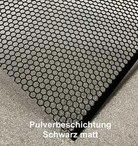 Lochblech Streckgitter Hexagonal HV6-6,7 300x300x1,5mm Pulverbeschichtet Schwarz - Bild 1 von 2