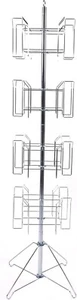 Estante de literatura de 4 niveles cromado 64" H 16 bolsillos 8 1/2" x 11" x 2" - Imagen 1 de 11