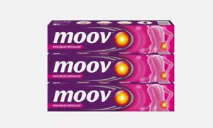 Moov Fast Pain Relief Cream with Nilgiri Oil 50g (Pack of 3) Ayurvedic Ointment - Picture 1 of 3