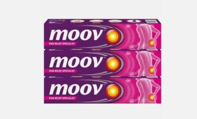Crema de alivio rápido del dolor Moov con aceite de Nilgiri 50 g (paquete de 3) ungüento ayurvédico Foto 1 de 3