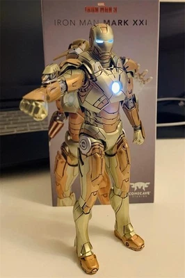 Figura de acción 1/12 Comicave Iron Man MARK XXI MK21 aleación diecast juguetes LED regalo Foto 1 de 4