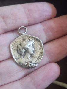 silver art nouveau pendant beautiful - Picture 1 of 3