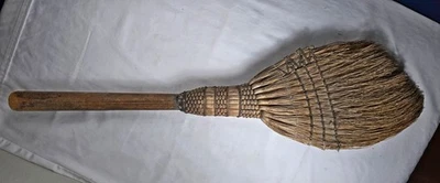 Escoba de Halloween vintage Besom Hearth Wiccan Country Primitive Hearth Foto 1 de 4