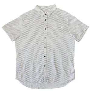 Rails Shirt Mens XL Linen Short Sleeve Button Up Punk Skater Beach Grunge AOP - Picture 1 of 7