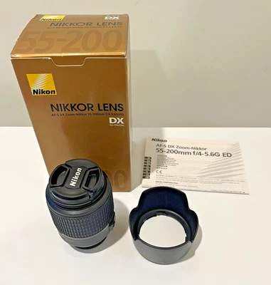 Nikon Zoom-NIKKOR 55-200mm f/4.0-5.6 DX G SWM AF-S VR IF A/M ED Lens - Image 1 of 4