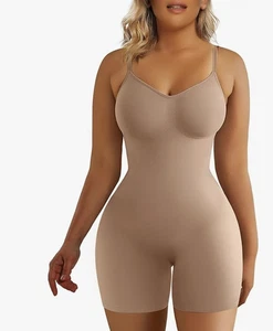 SHAPERX Size 4XL Shapewear Tummy Control Bodysuit Mid Thigh Butt Lifter Sienna - Picture 1 of 14