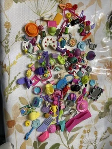 Huge Polly Pocket Lot Rubber Vintage Shoes Hair Boots Accessories Hats Bags More - Picture 1 of 11