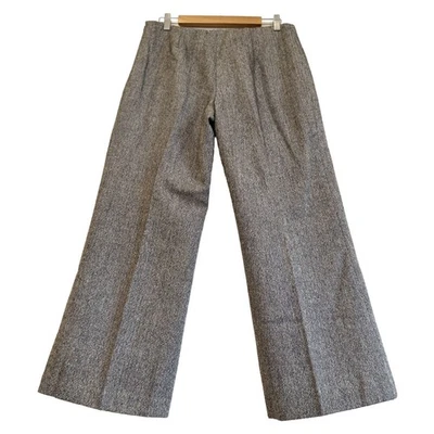 Vintage Wool Wide leg Pants High Rise Herringbone Women's 12P by Chadwick's  - Image 1 of 4