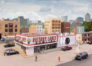 Walthers Cornerstone 4118 HO Scale Vintage Bowling Alley -- Kit - 12-3/8 x 7-7/1 - Picture 1 of 1