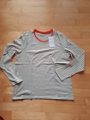 Schiesser Damen Schlafanzug, lang,Ringel/Uni , weiss/nachtblau Gr. 42/XL NEU&OVP - Bild 1 von 4