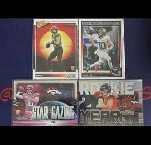 NFL Football Denver Broncos 24 Panini Bo Nix 4 Rookie Card Lot MINT - Picture 1 of 1