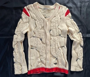 Comme Des Garcons Vintage Mesh Sweater Cardigan Made in Japan - Picture 1 of 18