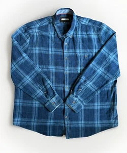 32 Bar Blues Flannel Shirt Button Down Long Sleeves Mens Size XXL - Picture 1 of 7
