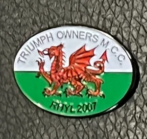 Motorrad Pin Anstecker TRIUMPH Triumph Owners M.C.C. Rhyl 2007 - Bild 1 von 2