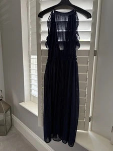 Michael Kors Navy Blue Beaded Part Dress - Picture 1 of 7