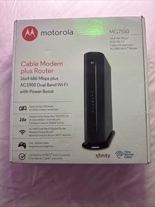 Motorola MG7550 16x4 High Speed Cable Modem - Black - Picture 1 of 6