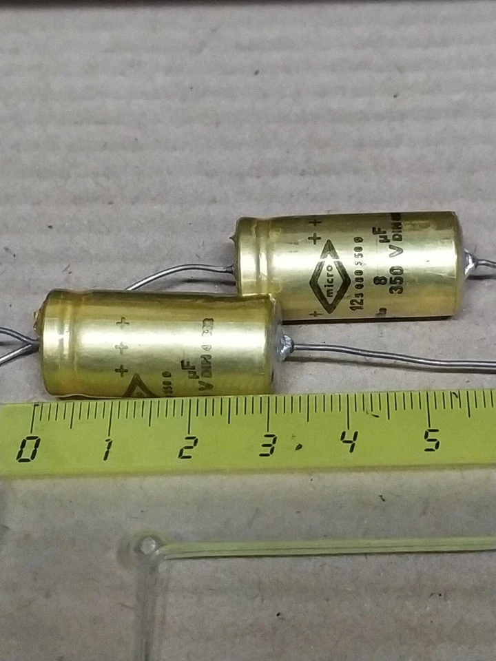 MICRO 8µF 350v Condensateur chimique - capacitor 8uf Lot 2 Pcs Co4