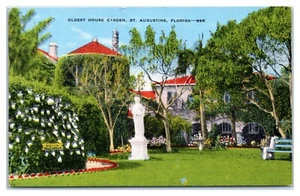 Ältester Hausgarten in St. Augustine Florida um 1940 Postkarte - Bild 1 von 2