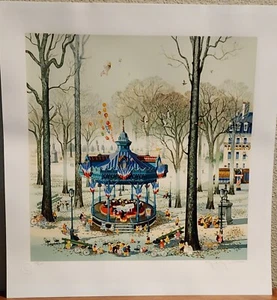 Signed And Numbered Hiro Yamagata "Concert In The Park" Serigraph on Paper - Picture 1 of 11