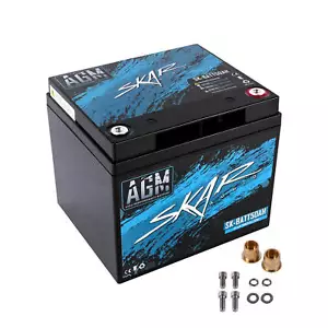 NEW SKAR AUDIO 12V 50Ah AGM HIGH PERFORMANCE CAR AUDIO BATTERY | SK-BATT50AH - Picture 1 of 8