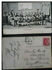 RARE 1907 India Postcard "A Parsee School" ties 1A stamp Sea P.O. Bombay