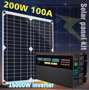 16000W Complete Solar Panel Kit Solar Power Generator 100A Home 110V Grid System - Picture 1 of 16
