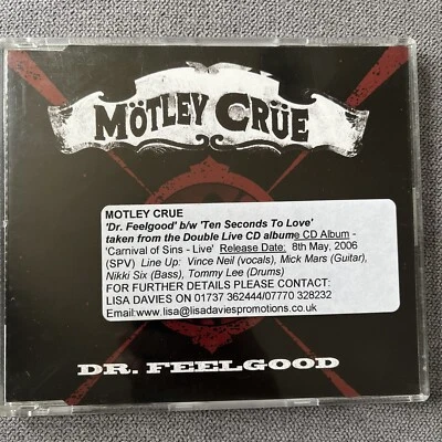 MOTLEY CRUE Dr. Feelgood CD SINGLE 2006 Germany Promo RARE Nikki Sixx Foto 1 de 4