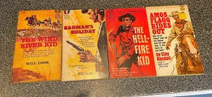 4 Vintage WESTERN PAPERBACKS , early 60's - Picture 1 of 6