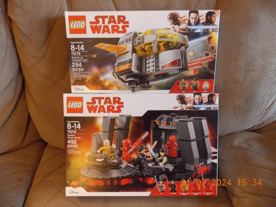 LEGO STAR WARS 75176 AND 75216 SNOKES THRONE ROOM - Image 1 of 1