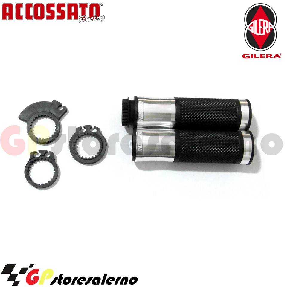 Coppia manopole alluminio ergal Universali Accossato Argento Gsx-r GSXR 1000