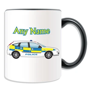 Personalisiertes Geschenk Polizei Auto Becher Geldbox UK Notfall Polizist Tasse Tee Kaffee - Bild 1 von 20