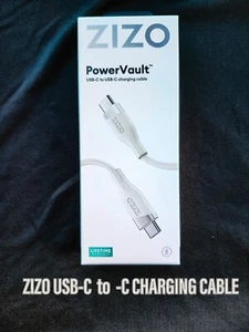CABLE ZIZO POWERVAULT BLANCO USB-C A USB-C CABLE DE CARGA RÁPIDA 6 PIES - Imagen 1 de 6