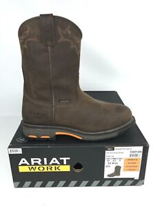 Ariat Men's 10 EE Wide Workhog Pull-On Work Boots H2O Composite Toe 10001200