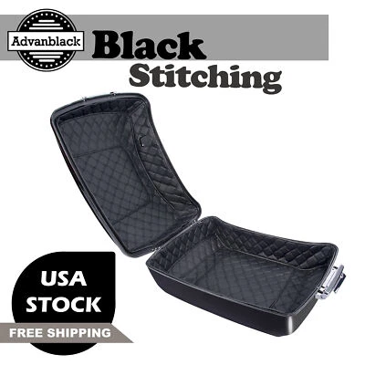 Black Stitching Tour Pack Liner For Advanblack Razor/ OEM Chopped Size Tour Pack - Image 1 of 4