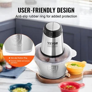 Gourmet Kitchen Electric Mini Food Processor 400W 2 Speeds Electric Food Chopper - Picture 1 of 9