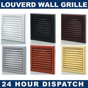 Plastic Fixed Blade Louvred Wall Grille Extractor Fan Cover Duct Vents 4" 5" 6" - Picture 1 of 25