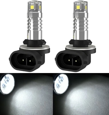 LED 20W 881 H27 White 6000K Two Bulbs Head Light Replacement Lamp Fit Snowmobile - Image 1 of 4
