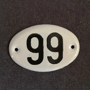 Vintage Plaque Room Number 99/66, Enameled Plaque Door USSR - Picture 1 of 4