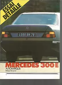 ESSAI ARTICLE PRESSE REPORTAGE MERCEDES 300 E 1984 14 PAGES - Imagen 1 de 1